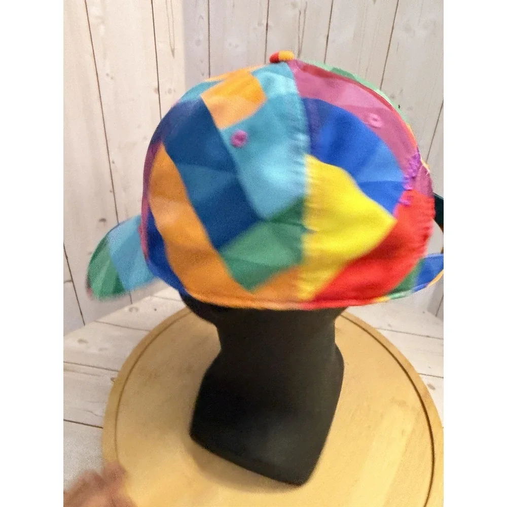 Loudmouth Golf Hat Multicolor Geometric Color Block Prism Print Adjustable Cap